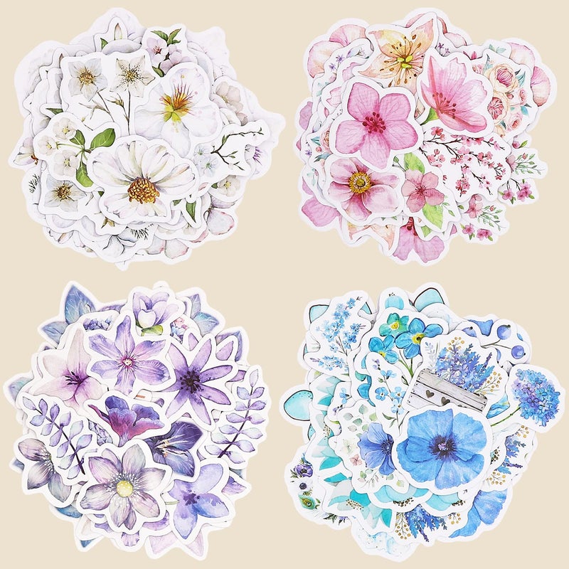 Knaid Flower Stickers Set (360 Pieces) Decorative Assorted Floral Sticker for Scrapbooking Planner Bullet Journals Supplies - Image 3